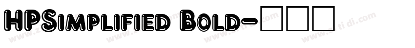 HPSimplified Bold字体转换